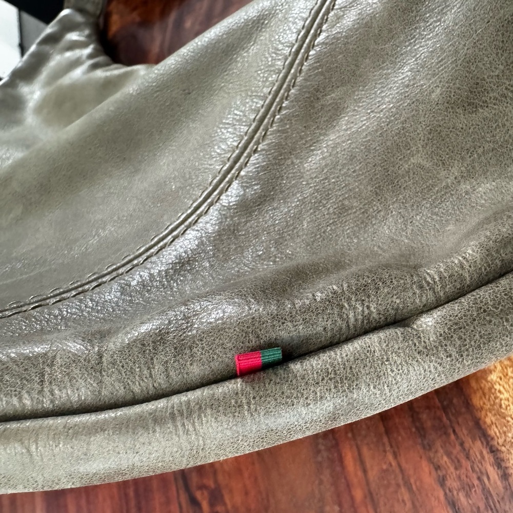 Designer Leather Crescent Waist Bag - Sage Green by A INDUSTRÍA, Portugal - Picture 7 of 9